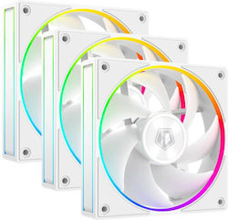 ID-Cooling AF-127 Ventilator Pentru Carcasă 120mm 3 Bucăți Albe