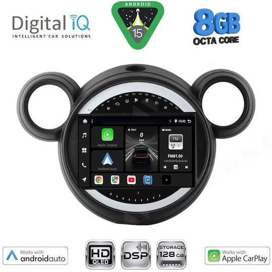 Digital IQ Car Audio System for Mini Countryman Paceman 2010-2016 Bluetooth USB Wi-Fi GPS Apple CarPlay Android Auto with 9 Inch Touch Screen DIGITAL IQ BXF 7065 CPAA