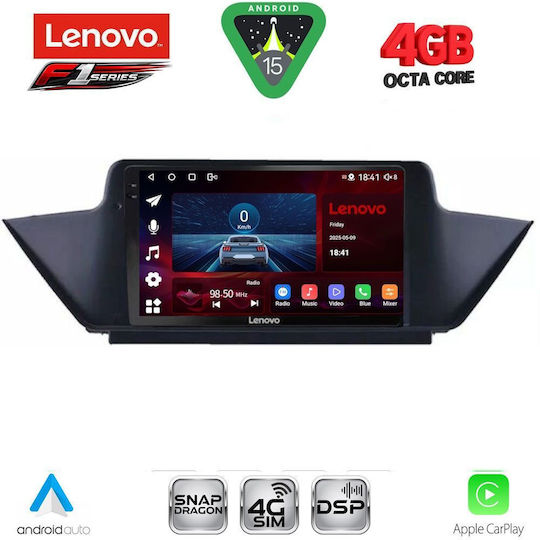Lenovo Car Audio System for BMW X1 2009-2015 (Bluetooth/USB/WiFi/GPS/Apple CarPlay/Android Auto) with 10" Touch Screen