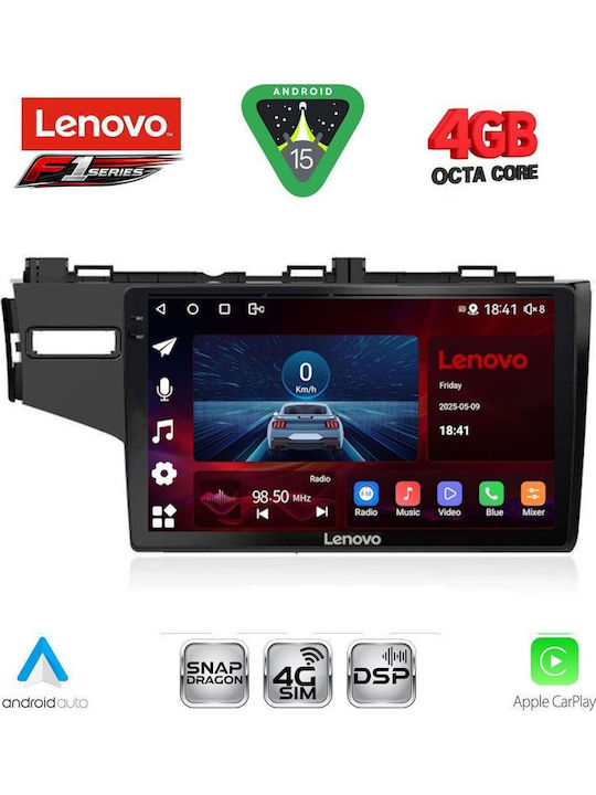 Lenovo Car Audio System for Honda Jazz 2013-2019 Bluetooth USB WiFi GPS Apple CarPlay Android Auto with 10" Touch Screen