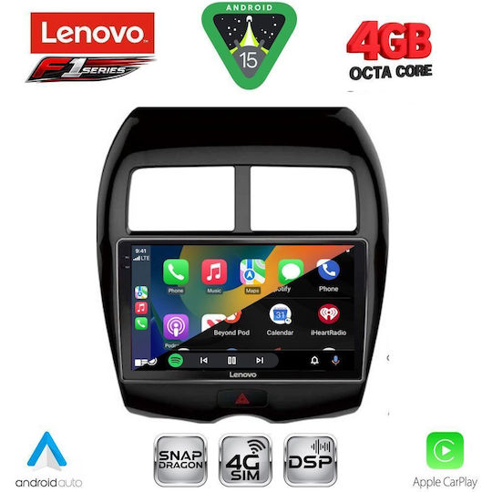 Lenovo Car Audio System for Peugeot 4008 Mitsubishi Asx 2009 Bluetooth USB WiFi GPS Apple CarPlay Android Auto with 10" Touch Screen