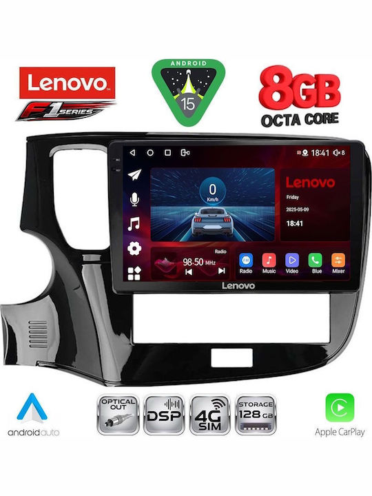 Lenovo Car Audio System for Mitsubishi Outlander 2020-2022 Bluetooth USB WiFi GPS Apple CarPlay Android Auto with 10" Touch Screen