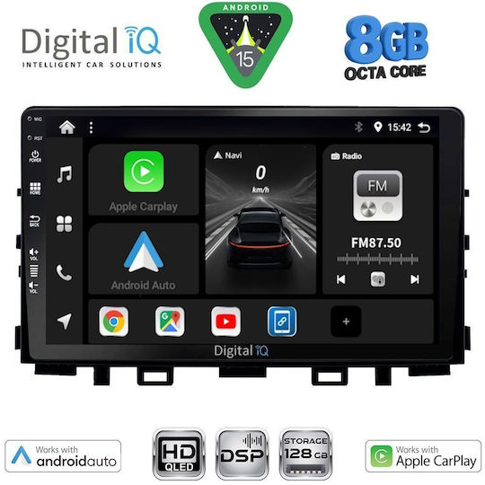 Digital IQ Car Audio System for Kia Rio Stonic 2018-2023 Bluetooth USB Wi-Fi GPS Apple CarPlay Android Auto with 9-Inch Touch Screen DIGITAL IQ BXF 7316 CPAA