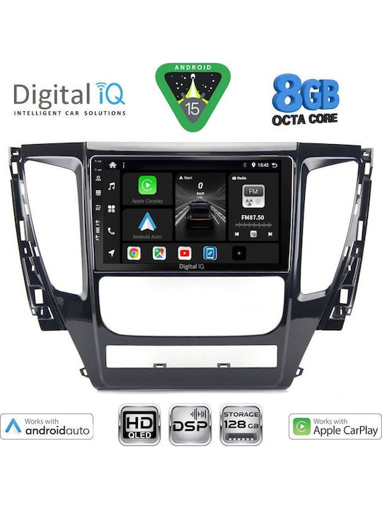 Digital IQ Car Audio System for Mitsubishi Pajero 2013-2020 Bluetooth USB WiFi GPS Apple CarPlay Android Auto with 9" Touch Screen
