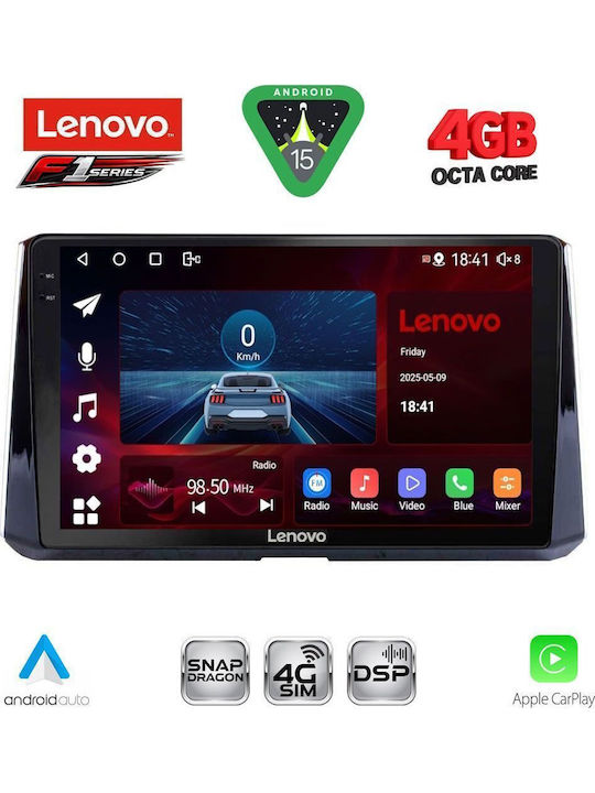 Lenovo Car Audio System for Toyota Corolla 2019 (Bluetooth/USB/WiFi/GPS/Apple CarPlay/Android Auto) with 10" Touch Screen