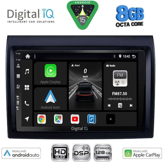 Digital IQ Car Audio System for Fiat Ducato 2006-2011 Bluetooth USB WiFi GPS Apple CarPlay Android Auto with 9" Touch Screen