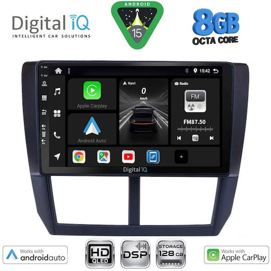 Digital IQ Ηχοσύστημα Αυτοκινήτου για Subaru Forester / Impreza 2008-2013 (Bluetooth/USB/WiFi/GPS/Apple-Carplay/Android-Auto) με Οθόνη Αφής 9"