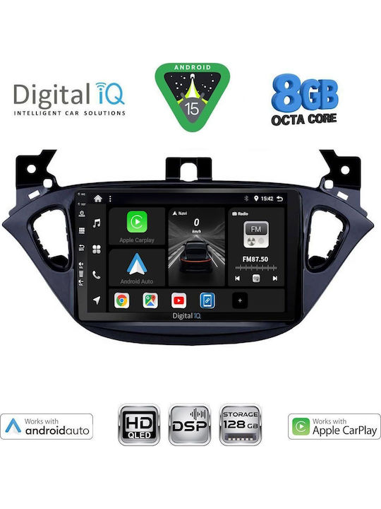 Digital IQ Car Audio System for Opel Adam / Corsa 2014-2021 Bluetooth USB WiFi GPS Apple CarPlay Android Auto with 9" Touch Screen