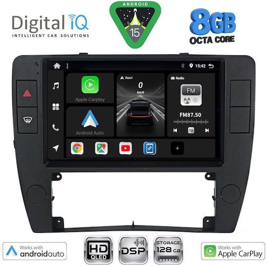 Digital IQ Ηχοσύστημα Αυτοκινήτου για Volkswagen Passat 2000-2005 (Bluetooth/USB/WiFi/GPS/Apple-Carplay/Android-Auto) με Οθόνη Αφής 9"