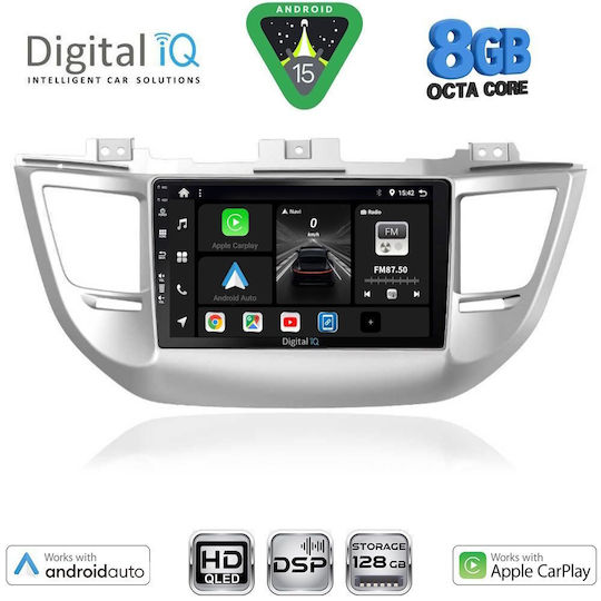 Digital IQ Ηχοσύστημα Αυτοκινήτου για Hyundai Tucson 2015-2019 (Bluetooth/USB/WiFi/GPS/Apple-Carplay/Android-Auto) με Οθόνη Αφής 9"
