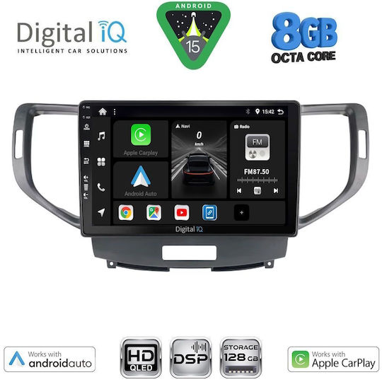 Digital IQ Ηχοσύστημα Αυτοκινήτου για Honda Accord 2008-2013 (Bluetooth/USB/WiFi/GPS/Apple-Carplay/Android-Auto) με Οθόνη Αφής 9"