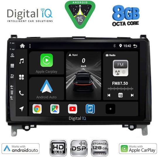 Digital IQ Car Audio System for Mercedes-Benz Sprinter / Vito 2007-2019 (Bluetooth/USB/WiFi/GPS/Apple CarPlay/Android Auto) with 9" Touch Screen