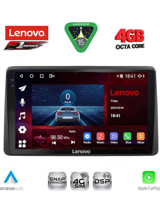 Lenovo Car Audio System for Dacia Duster 2019 (Bluetooth/USB/WiFi/GPS/Apple CarPlay/Android Auto) with 10" Touch Screen