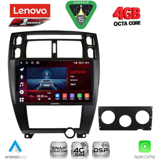 Lenovo Car Audio System for Hyundai Tucson 2004-2010 Bluetooth USB WiFi GPS Apple CarPlay Android Auto with 10" Touch Screen