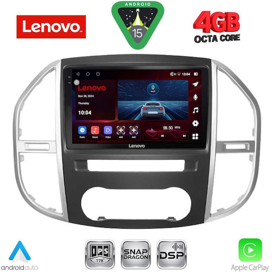 Lenovo Ηχοσύστημα Αυτοκινήτου για Mercedes-Benz Vito / Viano 2015 (Bluetooth/USB/WiFi/GPS/Apple-Carplay/Android-Auto) με Οθόνη Αφής 10"