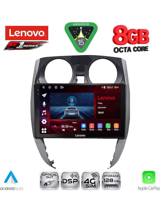 Lenovo Car Audio System for Nissan Note 2012-2020 Bluetooth USB WiFi GPS Apple CarPlay Android Auto with 10" Touch Screen