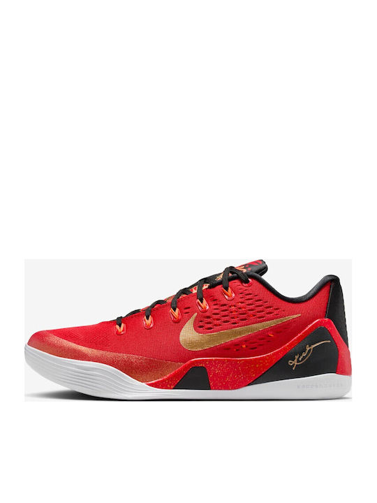 Nike Kobe 9 EM Elite Low EM Protro "China" Μπασκετικά Παπούτσια University Red / Metallic Gold / Black