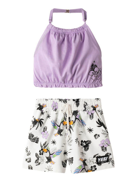 Evita Kids Set with Shorts Summer 2pcs Lilac