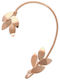 Ohrring Ear Cuff Blätter Olive Versteckt Linkes Ohr Handgefertigt Rosé Vergoldet Silber 925