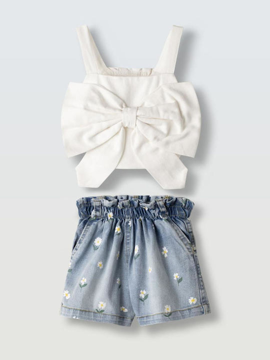 Evita Kids Set with Shorts Summer 2pcs Ecru