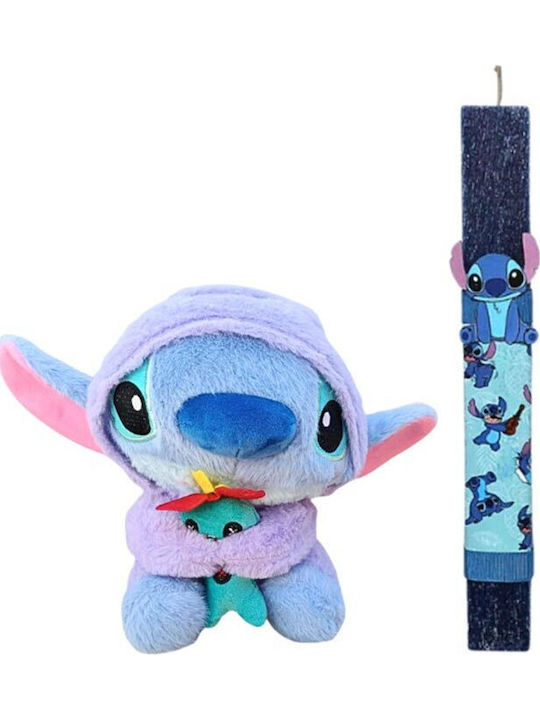 Πασχαλινή Λαμπάδα Lilo & Stitch Στρογγυλή Αρωματική, Χειροποίητη και με Κουτί