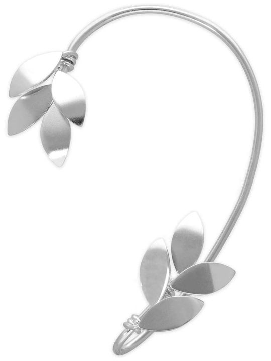 Σκουλαρίκι Ear Cuff Φύλλα Ελιάς Κρυφό Αριστερό Αυτί Χειροποίητο Ασήμι 925