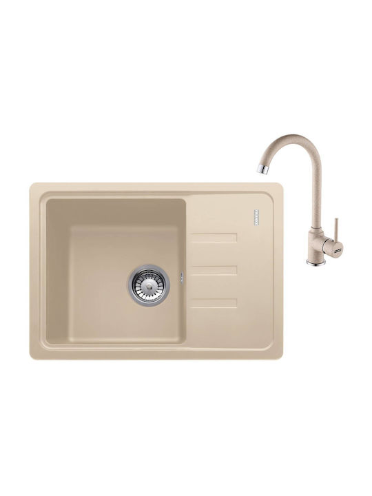 Franke Chiuvetă Bucătărie Drop-In Inox cu Robinet M62xL43.5cm Gri 7612979124798