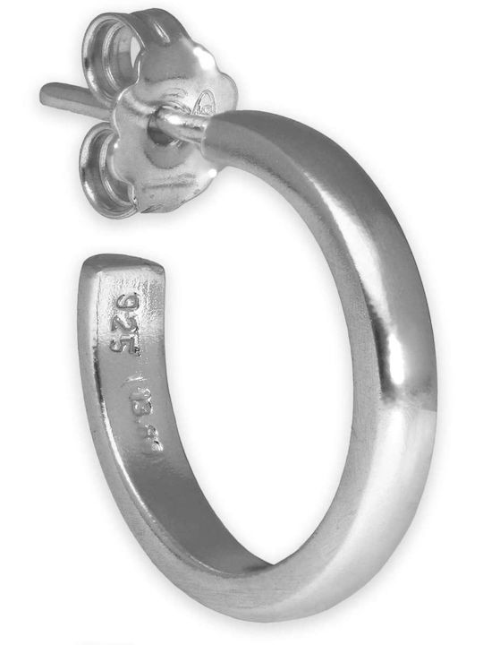 Men's Handmade Silver Hoop Earrings