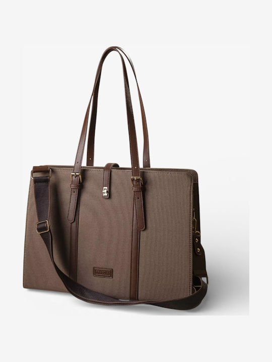 Fabric Women's Briefcase Beige