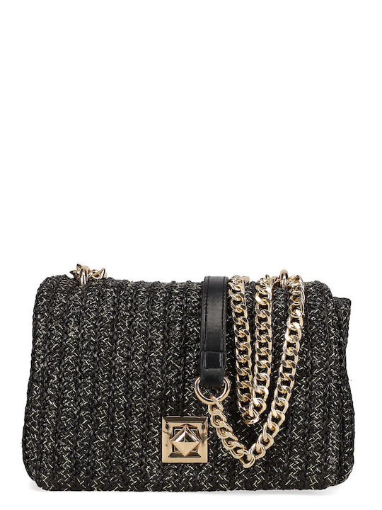 Knitted Women's Shoulder Bag Black