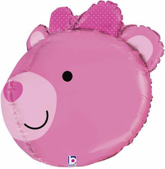 Baptism Balloon Teddy Bears Jumbo Pink 3D 68cm