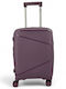 Playful Bags Cabin Hard Purple Suitcase with 4 Wheels Height 55cm
