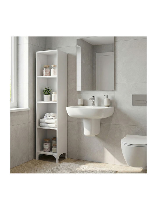Bookcase Clare White 30x20x148cm