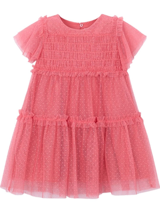 Mayoral Girls Dress Tulle Pink