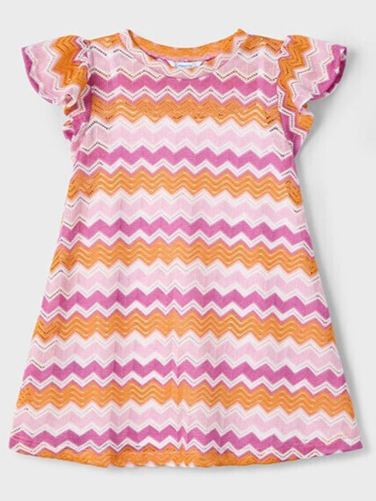 Mayoral Girls Dress Short Sleeve Pink