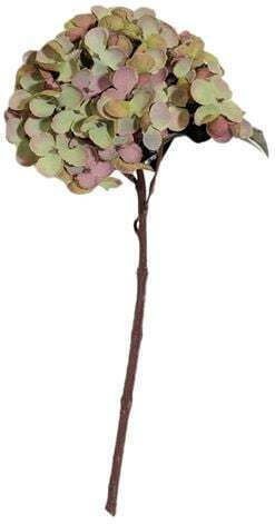 Artificial Branch With Dark Green Pink Hydrangea Flower 33 Cm