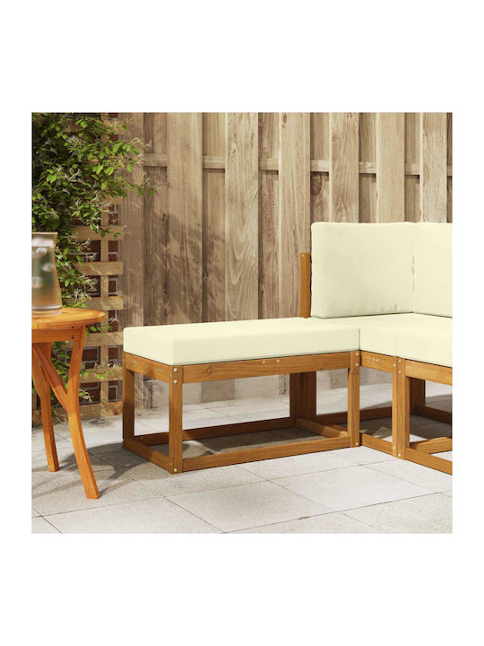 Dining Bench With Wooden Brown Surface 79x43x37cm