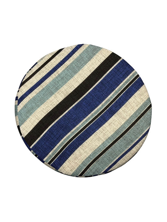 Garden Chair Cushion Round Blue 44.5x44.5cm