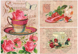 Χαρτί Decoupage Deco 30gr 29,7χ42cm Γόβα Τριαντάφυλο Skag
