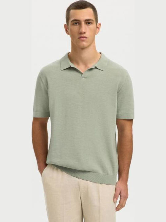 Selected Selected Herrenblusen Polo Aqua Grau