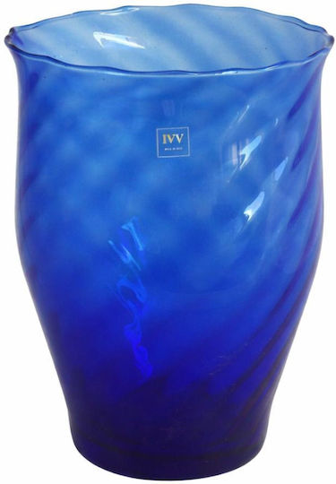 keleman Βάζο Γυάλινο Μπλε Y25cm