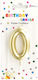 Cake Candle Number 0 Gold 8cm