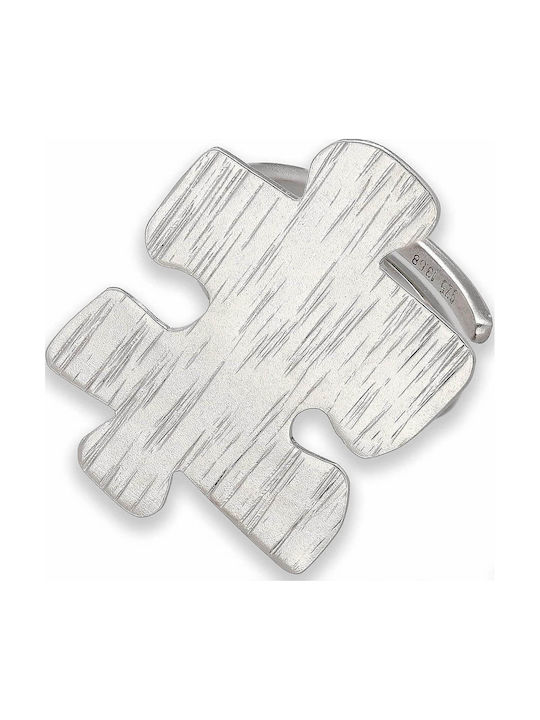 Puzzle-Ring Handgefertigt Vergoldetes Silber 92...