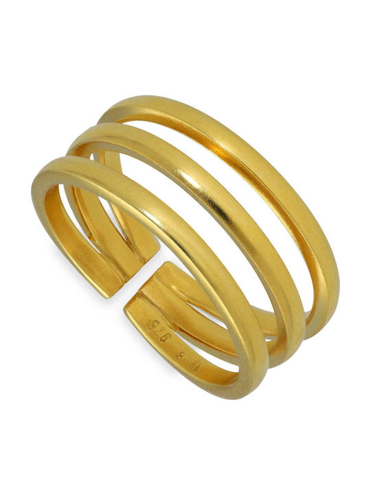 Inel Triplu Handmade Placat Cu Aur Argint 925 M...