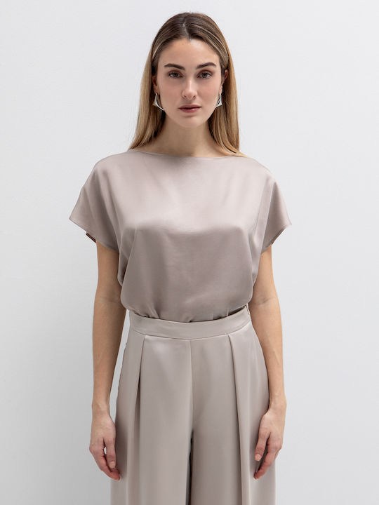 Toi&Moi Women's Blouse Satin Beige