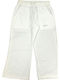 Kids Fabric Trousers Crystal White