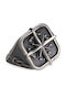 Men's Ring Compass Handmade Silver 925 Size 60