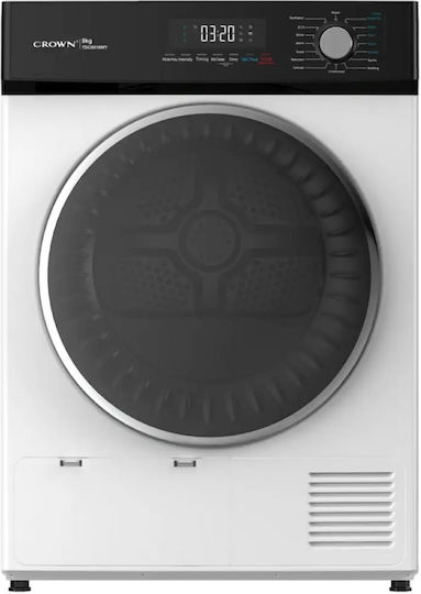 Crown TDC8016WY Στεγνωτήριο 8kg με Αντλία Θερμότητας