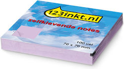 Αυτοκόλλητα Χαρτάκια 123inkt 100 Φύλλα 76 X 76 Mm Λιλά 300477