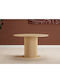 Dallas 5159 Round Dining Table Extendable Wooden Light Brown 76x76cm